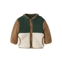 Baby Teddy Jacke Gr&uuml;n/Beige/Braun