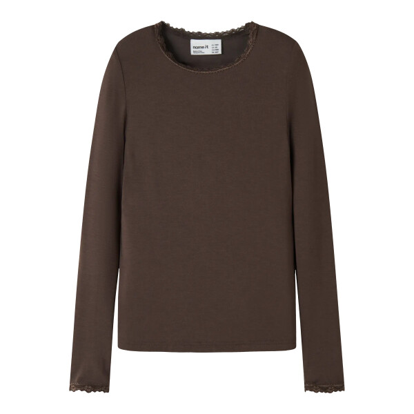 Kids Langarm Shirt Chocolate brown