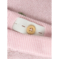 Baby-Strickhose mit Herzblume, rosa