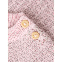 Baby-Strickpulli mit Herzblume, rosa