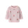 Baby-Strickpulli mit Herzblume, rosa