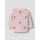 Baby-Strickpulli mit Herzblume, rosa