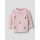 Baby-Strickpulli mit Herzblume, rosa