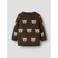 Baby-Strickpulli mit Teddykopf, braun