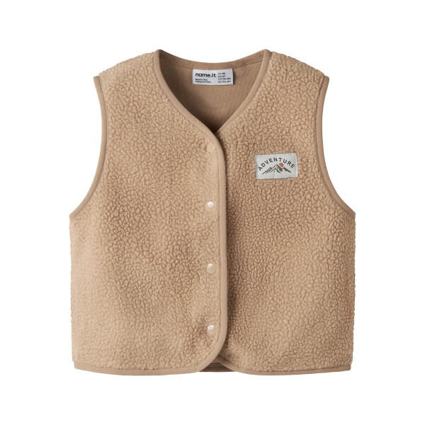 Mini leichte Teddyweste, beige