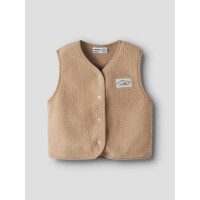 Mini leichte Teddyweste, beige