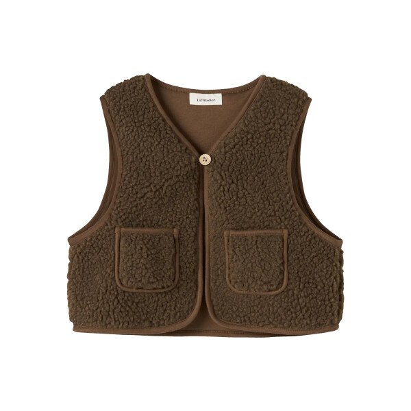 Mini Teddy Weste Braun