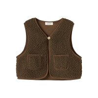 Mini Teddy Weste Braun